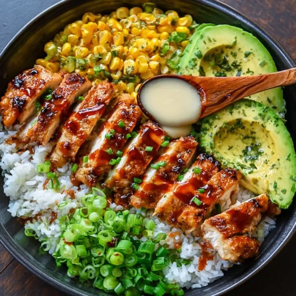 Sweet Chili Chicken Bowl with Coconut Lime Drizzle Recipe - Recipe Image