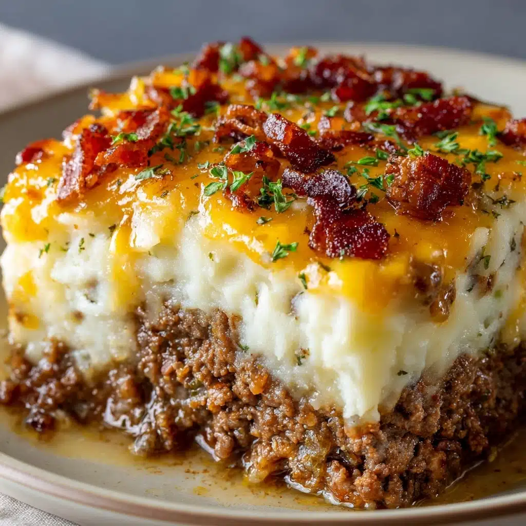 Meatloaf with Mashed Potatoes and Cheese Recipe - Recipe Image