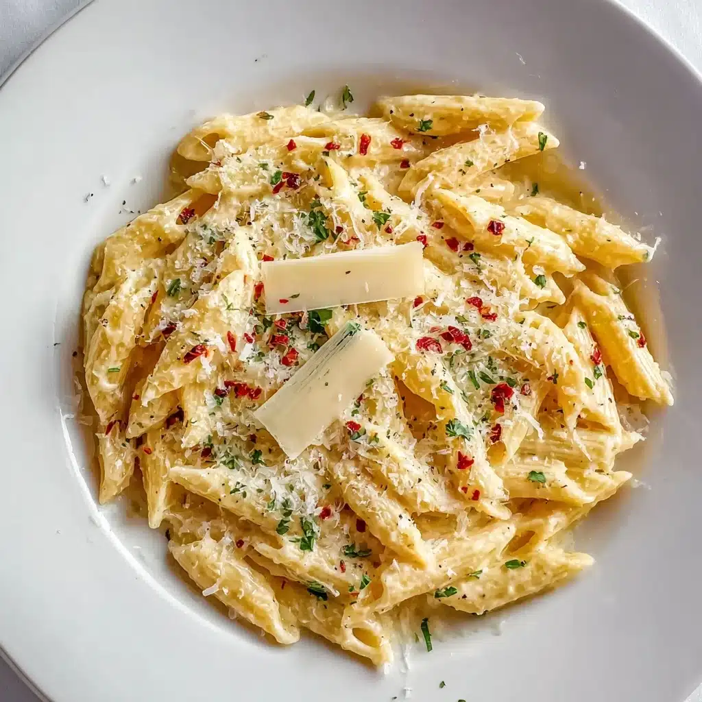 One Pot Creamy Garlic Pasta Recipe - Recipe Image