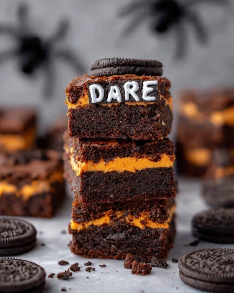 Halloween Oreo Stuffed Brownies Recipe