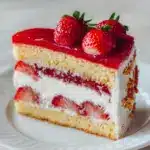 Strawberries and Cream Cake Layers Recipe