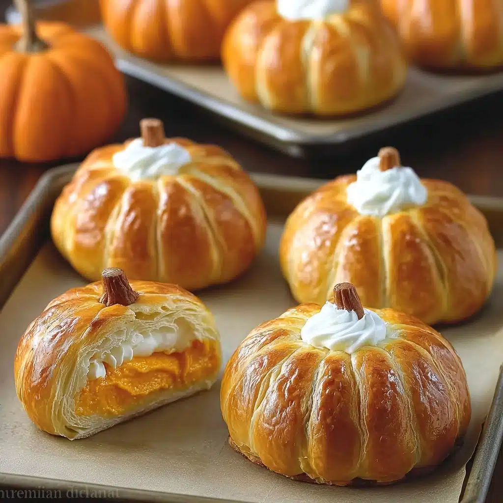 Crescent Pumpkins with Cream Cheese and Pumpkin Pie Filling Recipe