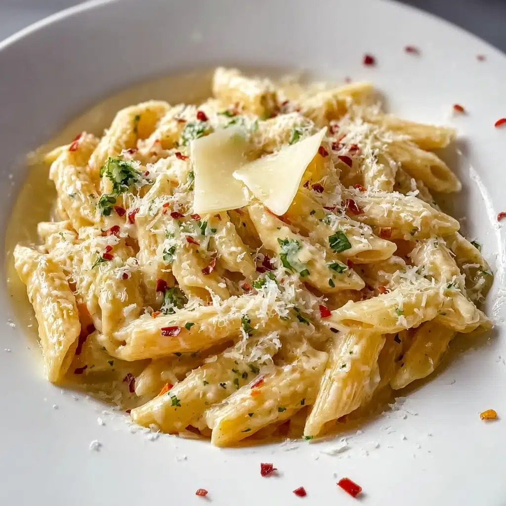 One Pot Creamy Garlic Pasta Recipe - Recipe Image