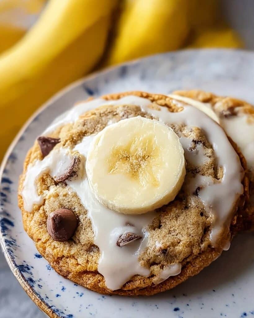 Banana Bread Cookies with Cream Cheese Glaze Recipe