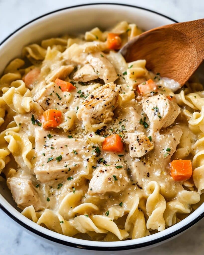 Creamy Chicken Pot Pie Pasta Recipe