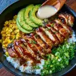 Sweet Chili Chicken Bowl with Coconut Lime Drizzle Recipe