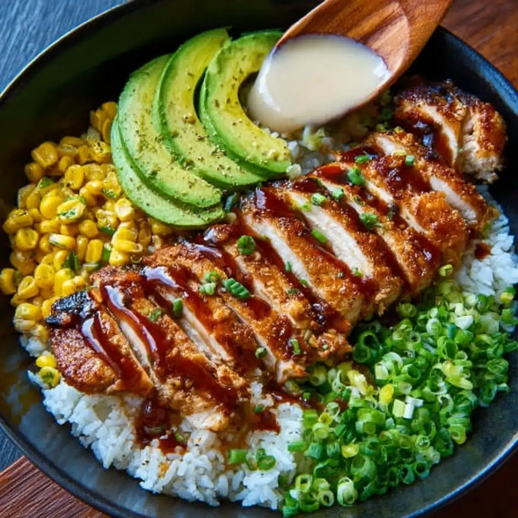 Sweet Chili Chicken Bowl with Coconut Lime Drizzle Recipe