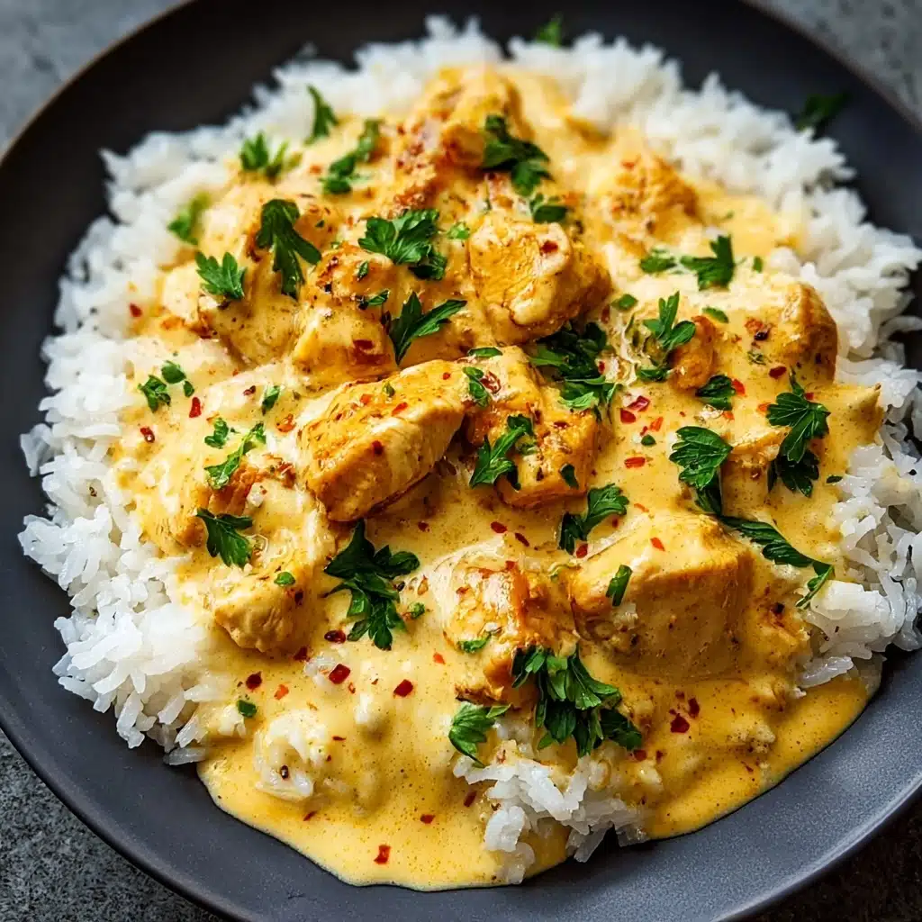 CREAMY SMOTHERED CHICKEN AND RICE RECIPE - Recipe Image