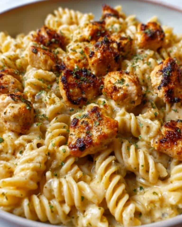 Cheesy Cajun Garlic Chicken Rotini Skillet Recipe