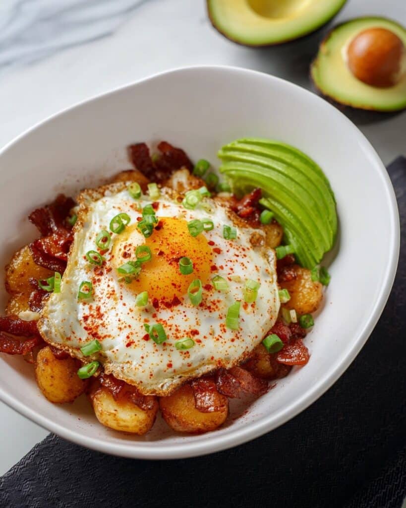 Easy Loaded Tater Tot Breakfast Bowl Recipe