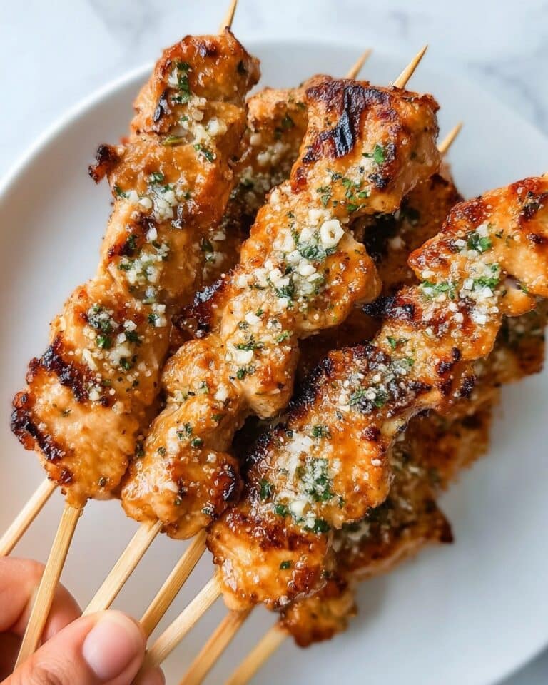 Ranch Garlic Parmesan Chicken Skewers Recipe
