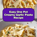 One Pot Creamy Garlic Pasta Recipe