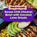 Sweet Chili Chicken Bowl with Coconut Lime Drizzle Recipe