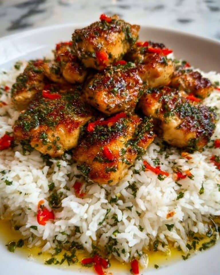 Chicken Scampi with Creamy Garlic Parmesan Rice Recipe