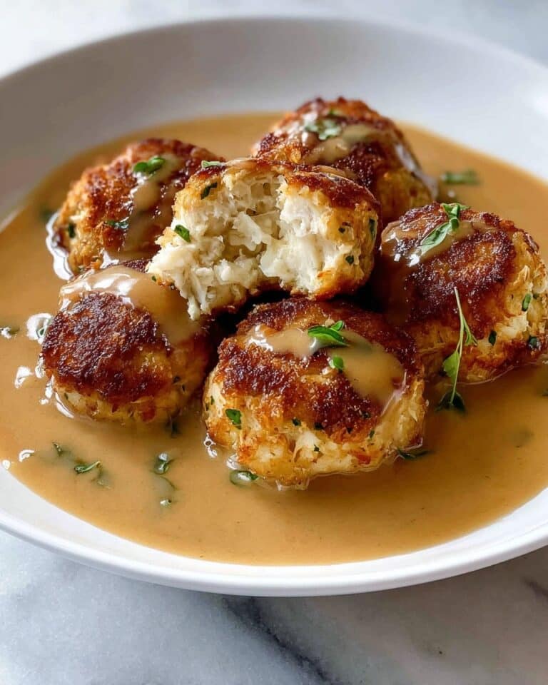 Turkey Stuffing Balls with Gravy Recipe