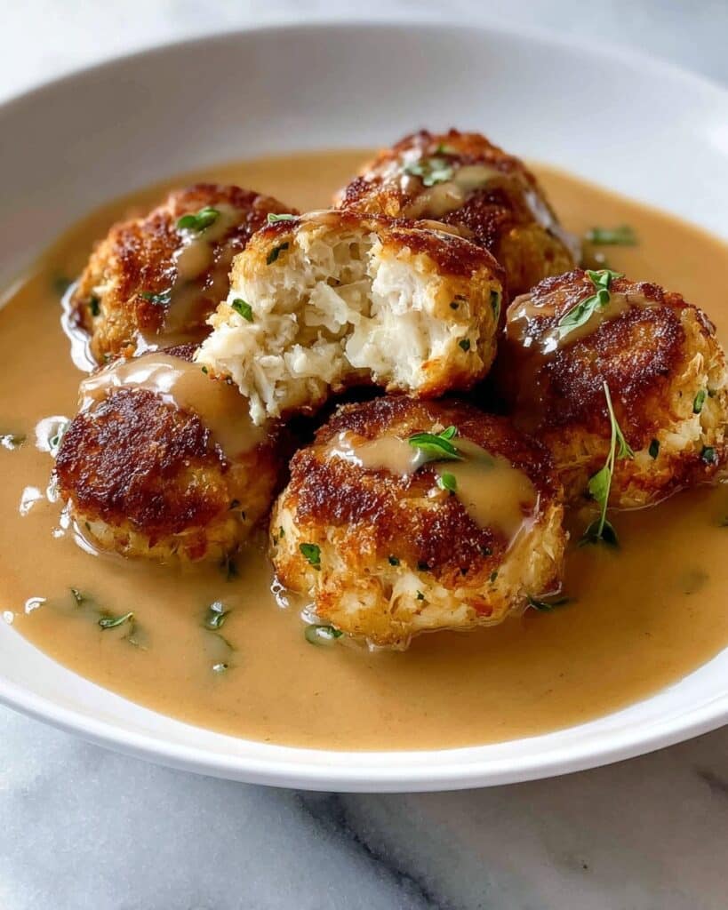 Turkey Stuffing Balls with Gravy Recipe