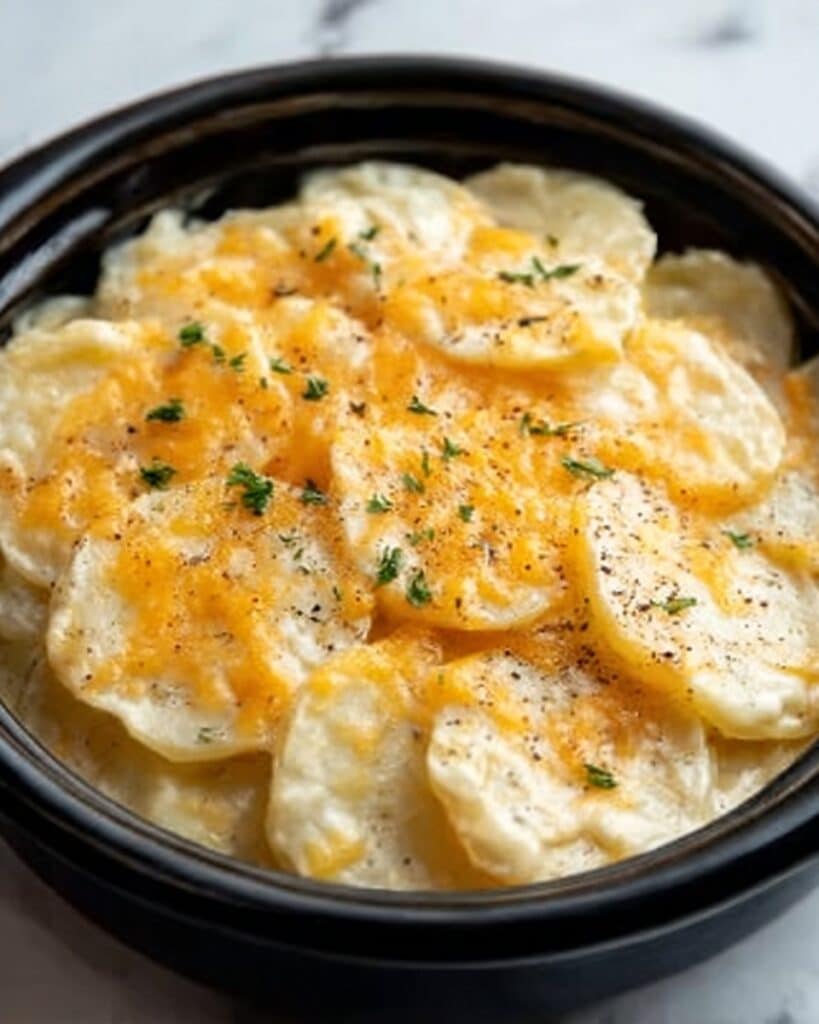 Savor the Creamy Comfort of Slow Cooker Scalloped Potatoes Recipe