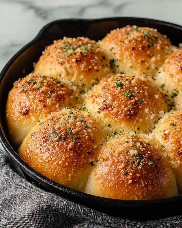 Cheesy Garlic Butter Parmesan Dinner Rolls Recipe