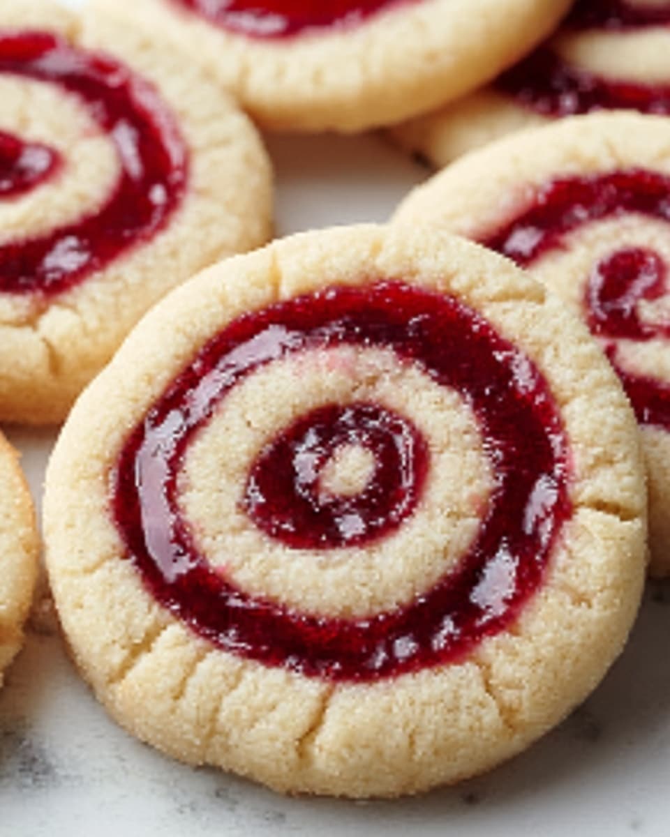 Buttery Raspberry Swirl Shortbread Cookies Recipe