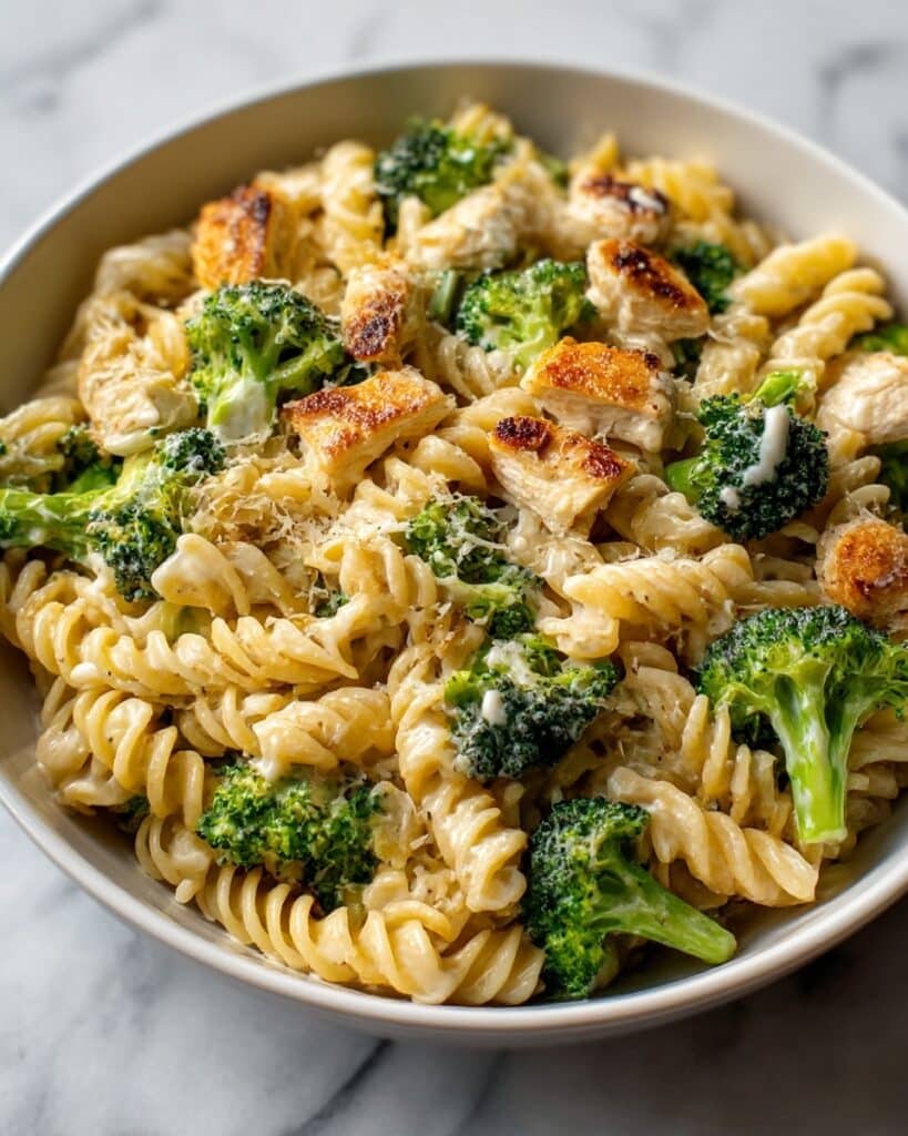 Creamy Rotisserie Chicken Broccoli Pasta Recipe