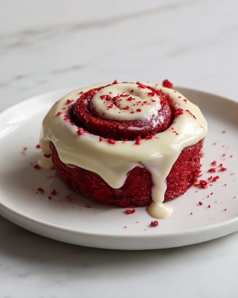 Red Velvet Cinnamon Rolls with Cream Cheese Frosting Recipe