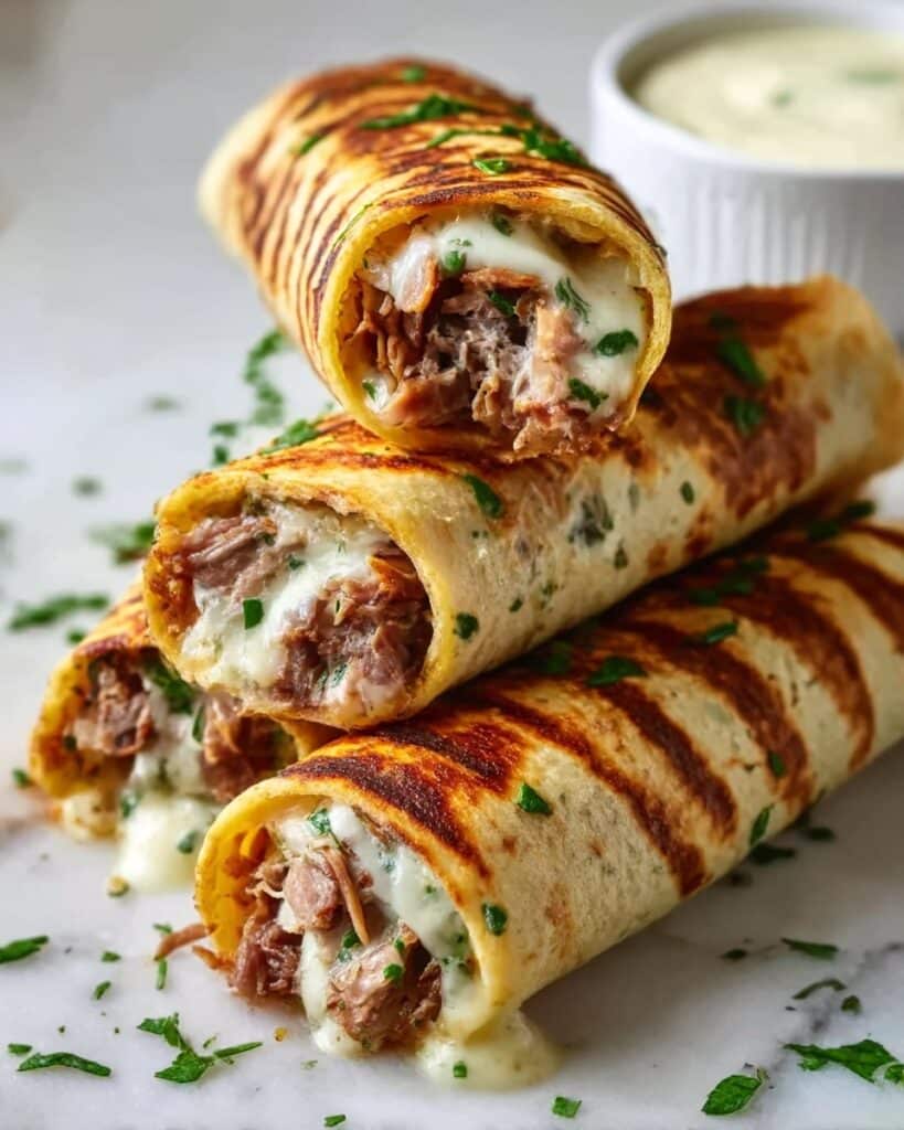 French Dip Tortilla Roll Ups Recipe