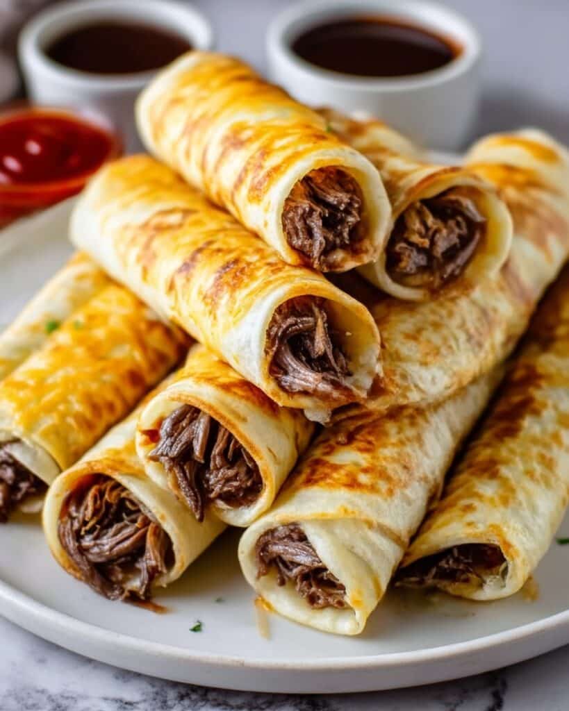French Dip Tortilla Roll Ups Recipe