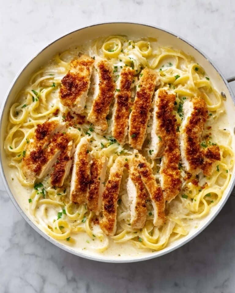 Parmesan Crusted Chicken with Alfredo Recipe
