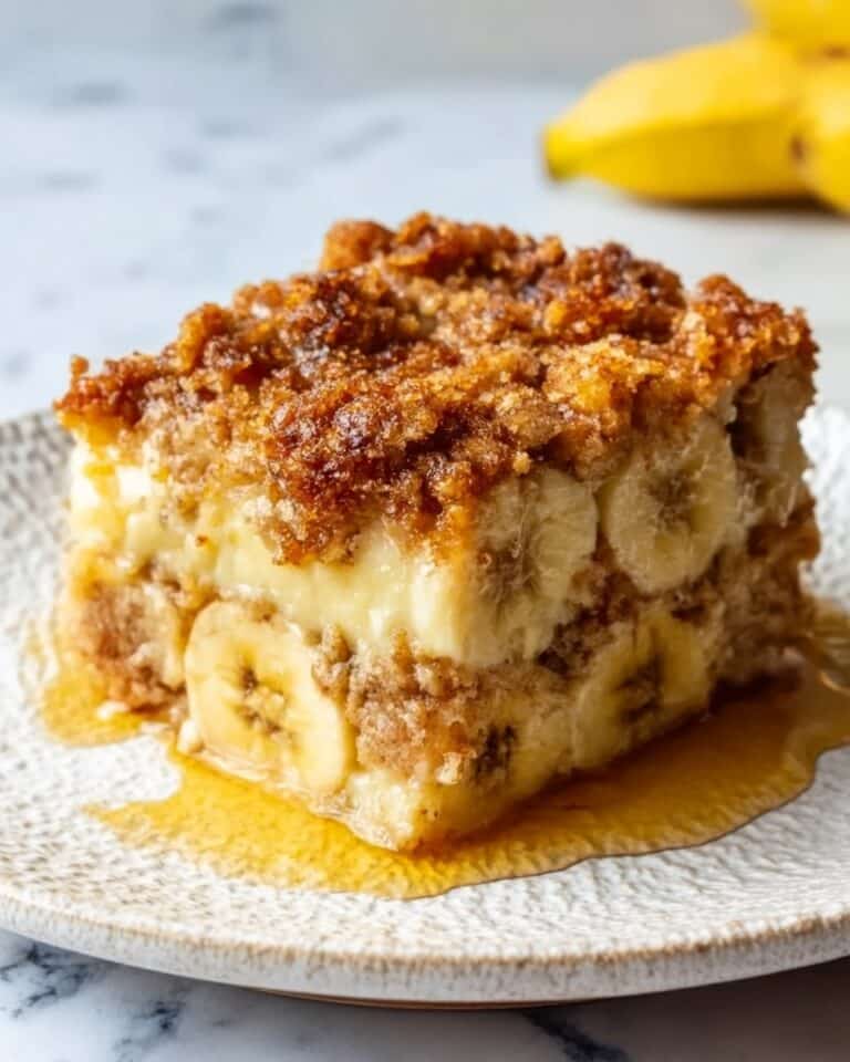 Overnight Baked Banana French Toast Casserole Recipe