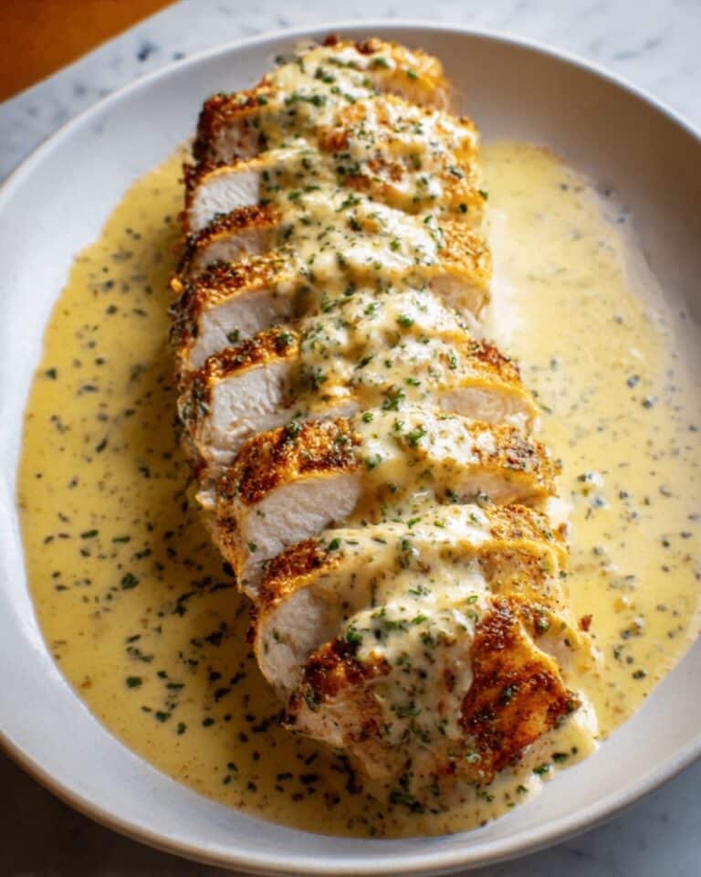 Baked Caesar Chicken with Creamy Parmesan Sauce Recipe