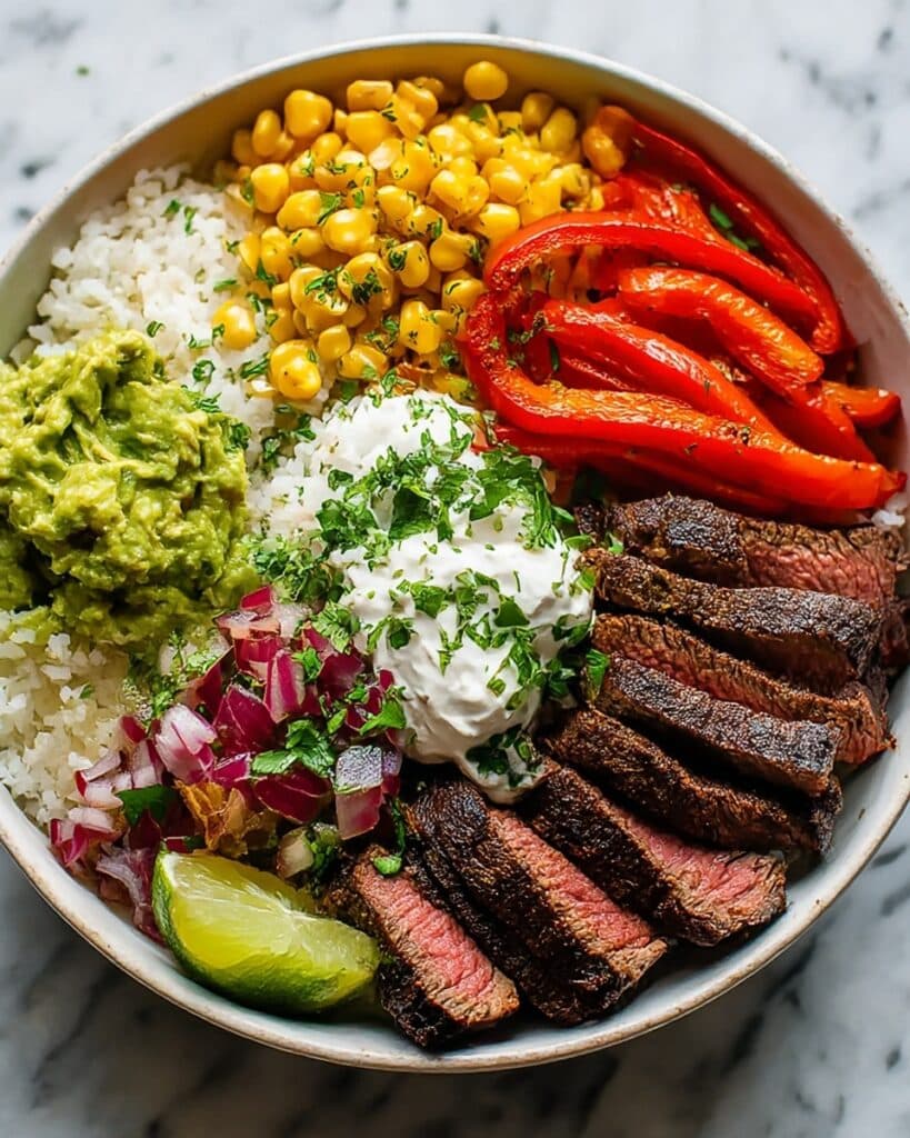 High Protein Steak Fajita Bowl Recipe