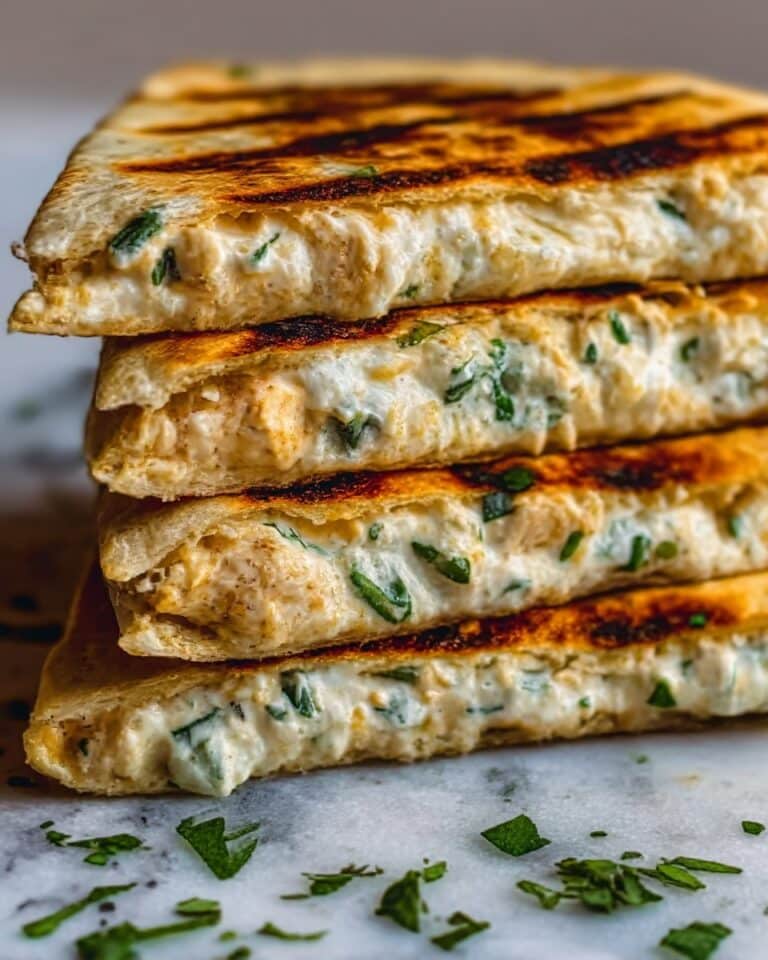 High-Protein Chicken Ranch Quesadilla Recipe