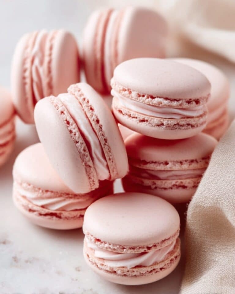 Strawberry Macarons with Strawberry Buttercream Recipe
