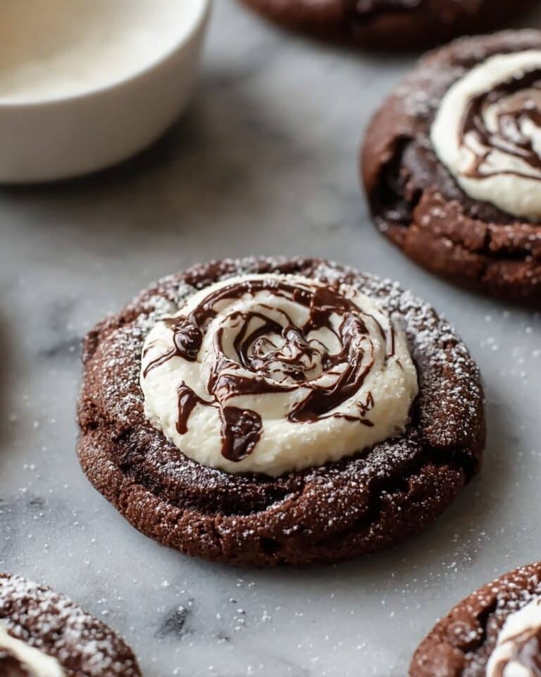 Rich Hot Chocolate Cookies with Marshmallow Swirl Recipe