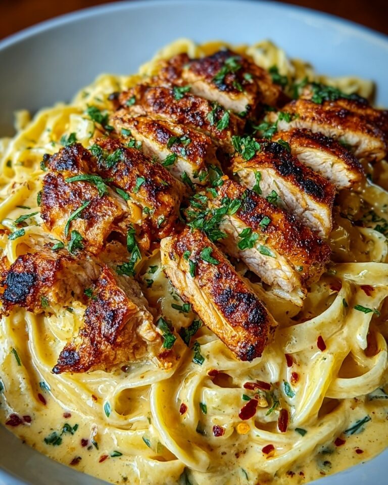 Indulgent Creamy Mozzarella Chicken Linguine in Garlic Cajun Butter Recipe
