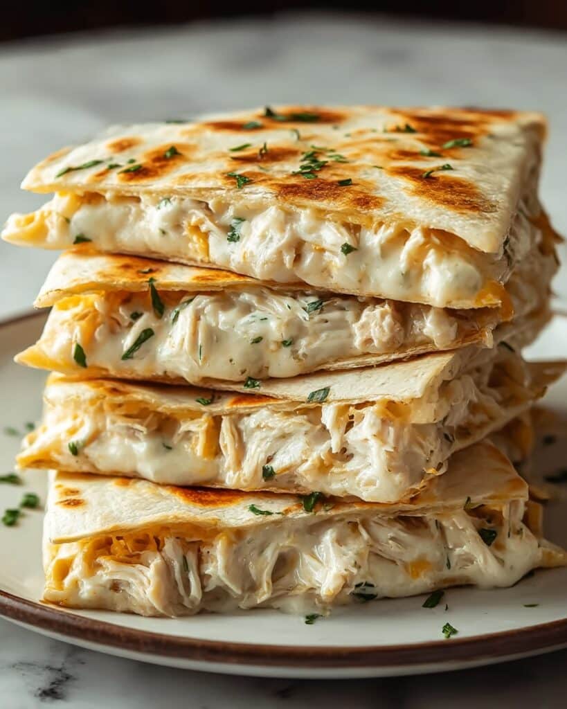 High Protein Chicken Ranch Quesadilla Recipe