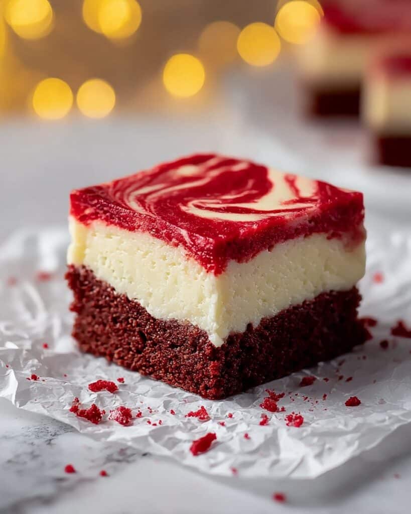 Classic Red Velvet Brownies with Cheesecake Layer Recipe